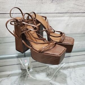 Forever 21 lace up heels